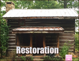 Historic Log Cabin Restoration  Sunbury, North Carolina